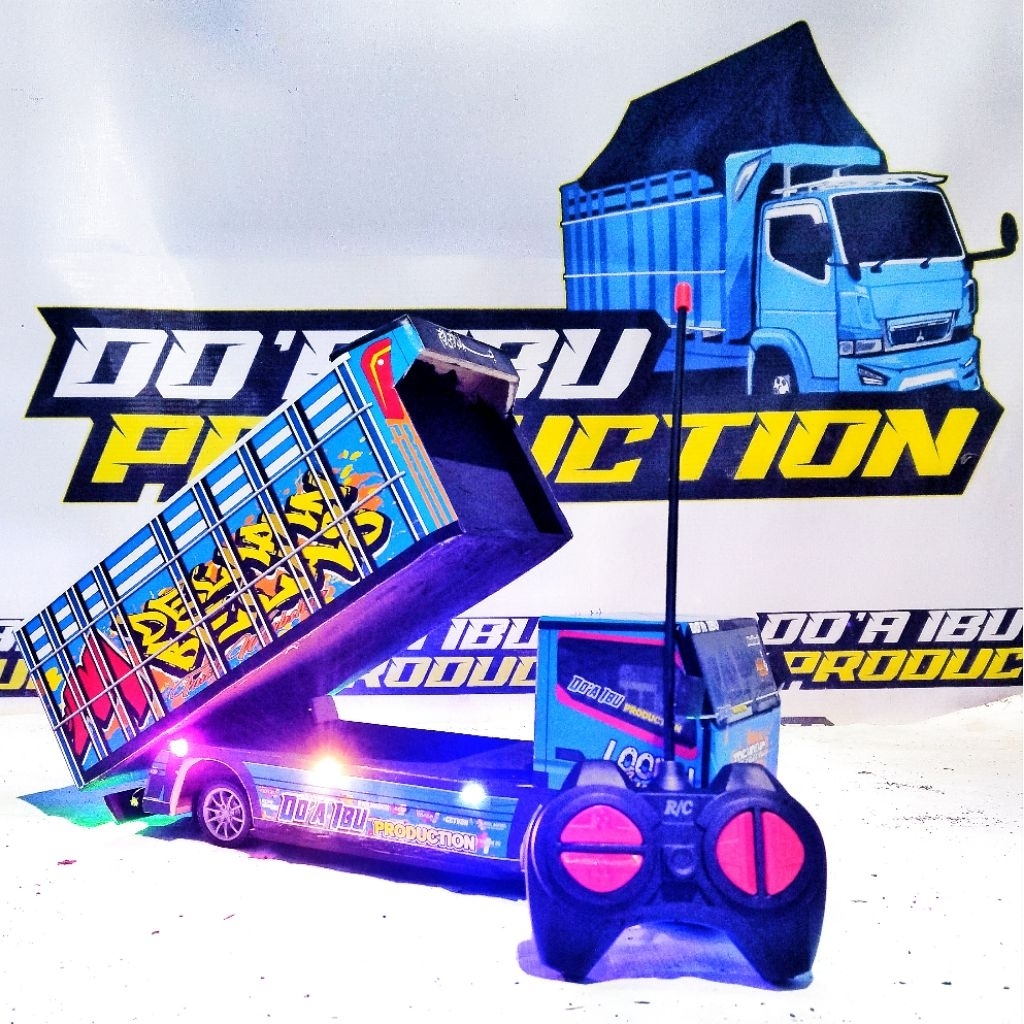 TRUK OLENG REMOT KONTROL BAK DUM JUNGKIT MINIATUR TRUK OLENG REMOT RC BATRI BISA DI CAS FUL FARIASI
