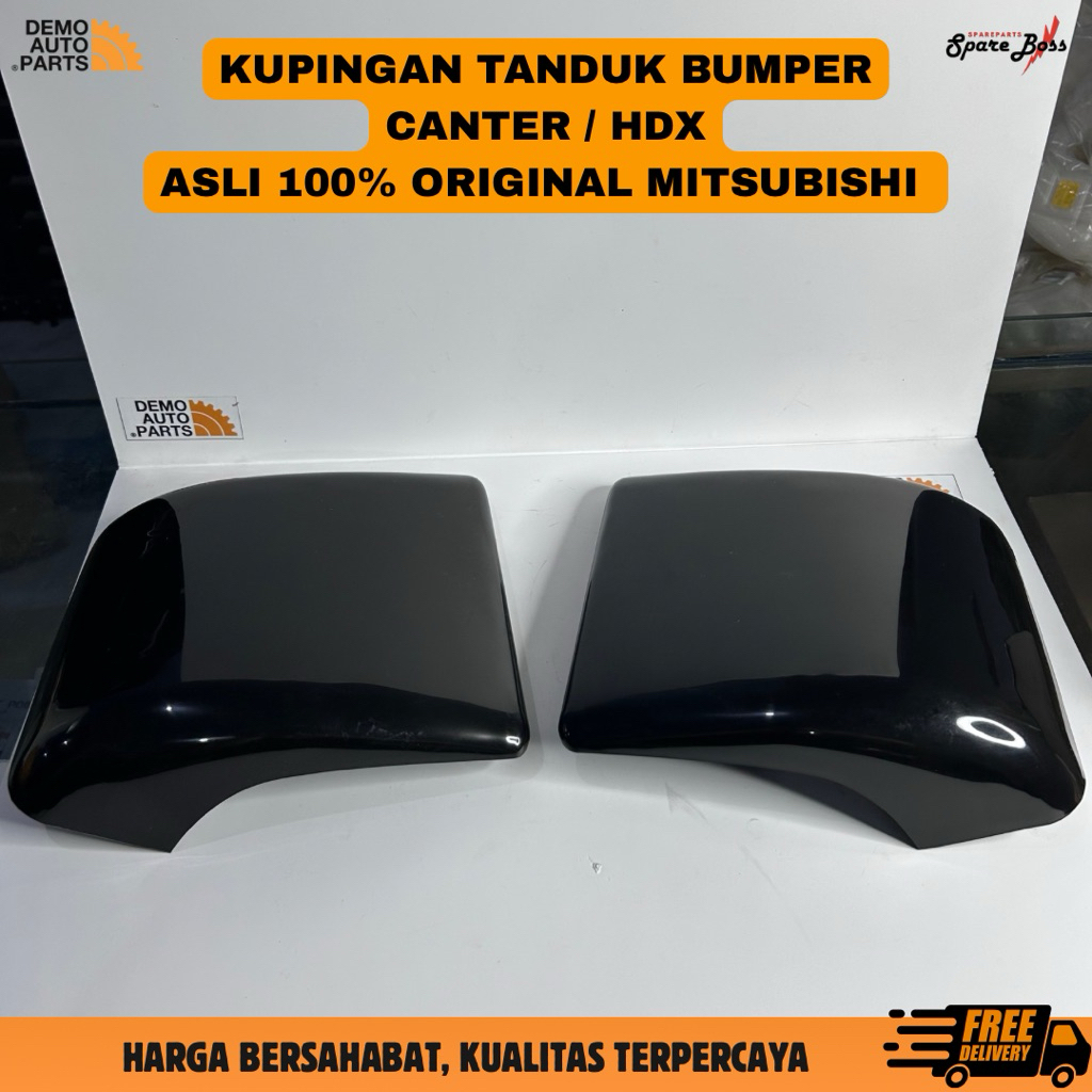 KUPINGAN TANDUK BUMPER CANTER ORIGINAL KM002956M/KM002957M COVER PIPI PLASTIK BEMPER SAMPING CANTER 