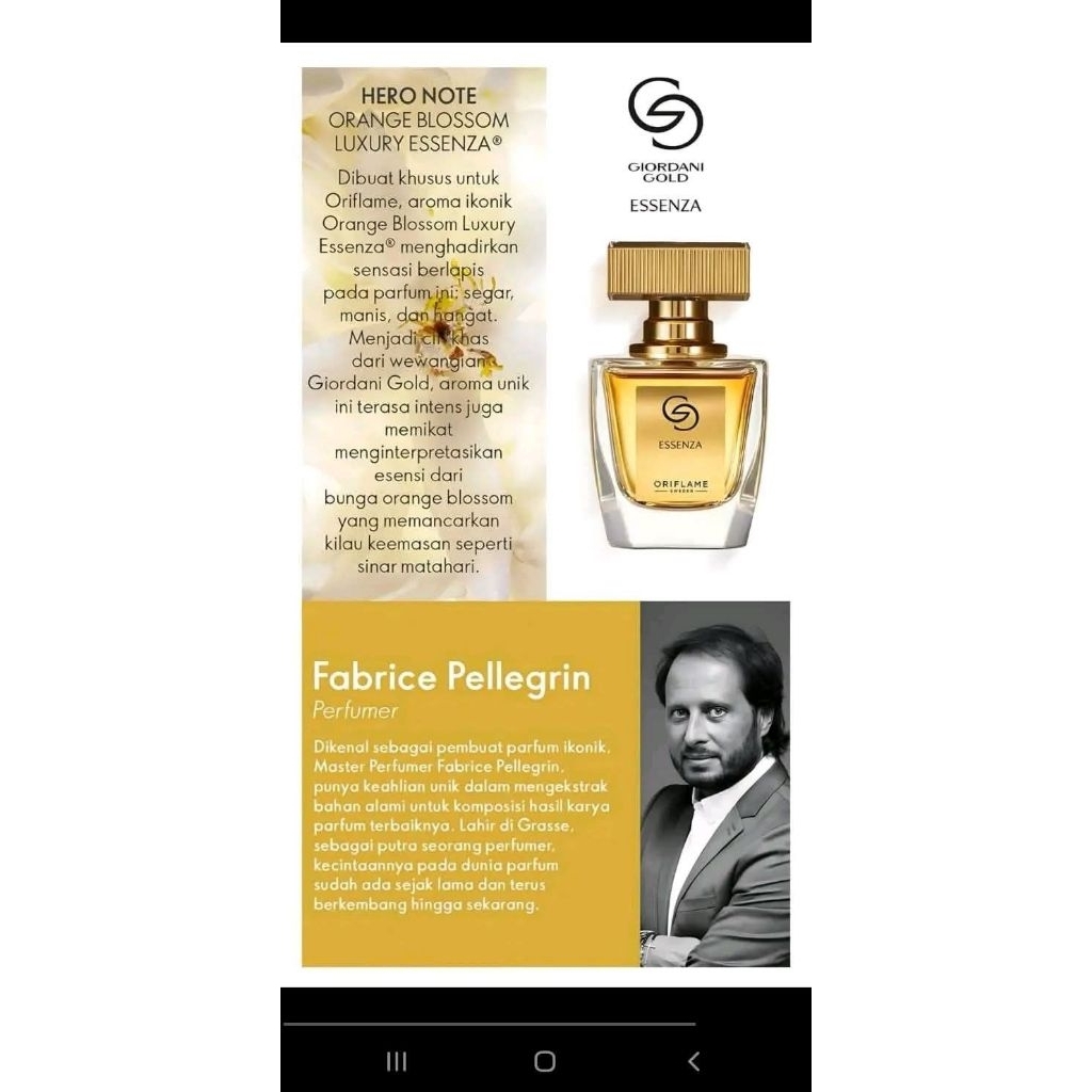 Giordani gold essenza parfum