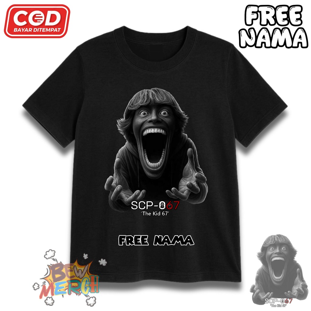Baju Kaos Anak Roblox SCP 67 - T Shirt Anak Gambar Roblox SCP 67 KID - Kaos Anak Free Nama