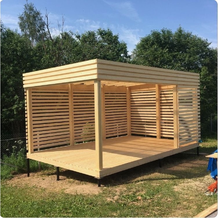 gazebo minimalis kayu jati / gazebo taman kayu jati minimalis modern jepara