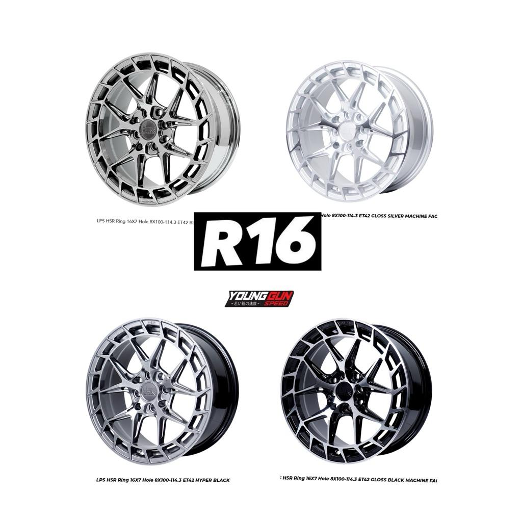 Velg mobil racing ring 16 HSR LPS LUBANG 4 pelek jdm r16 avanza xenia brio freed yaris wuling