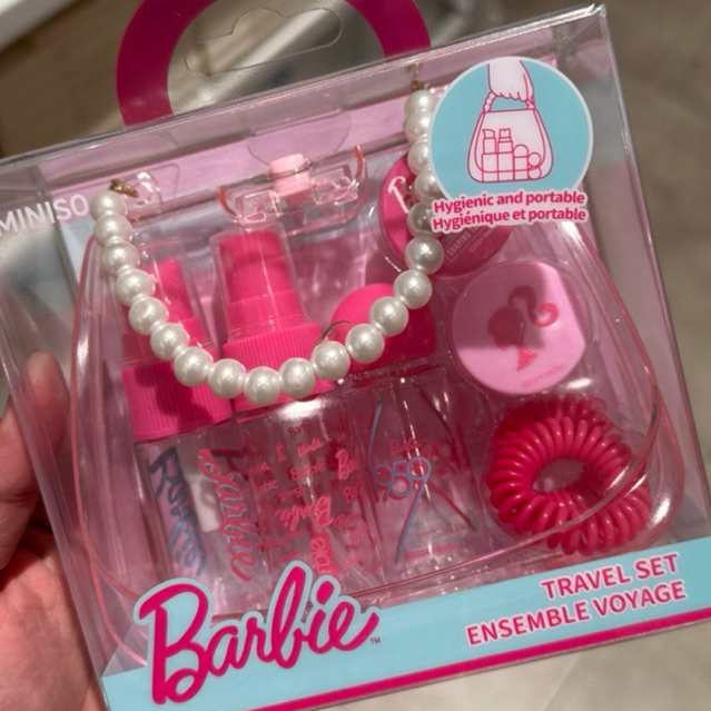 READY STOCK MINISO x BARBIE TRAVEL BOTTLE SET BARBIE EDITION