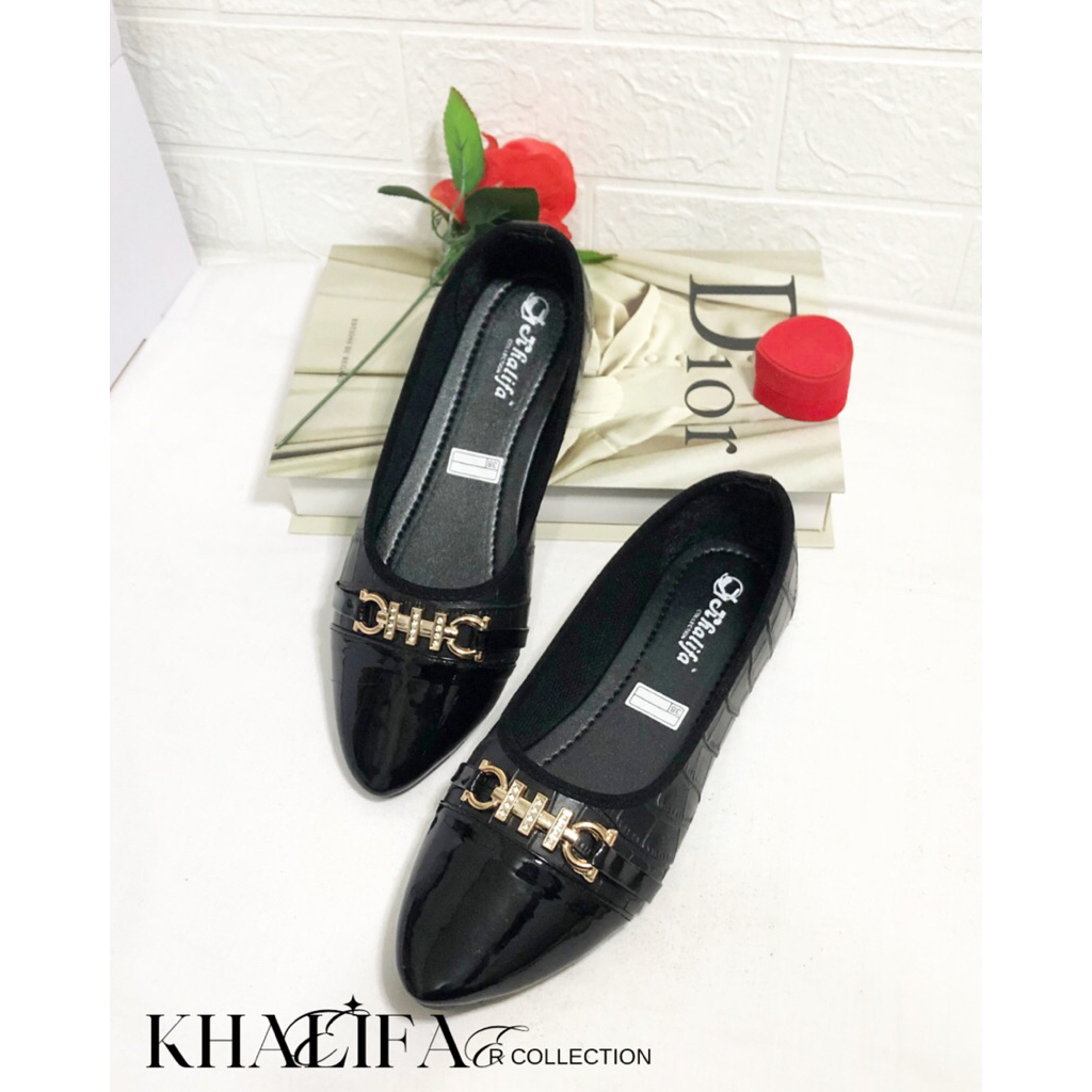 SPESIALL KHALIFA SHOES FLAT WANITA ORIGINAL PREMIUM SOL KARET ANTI SLIP
