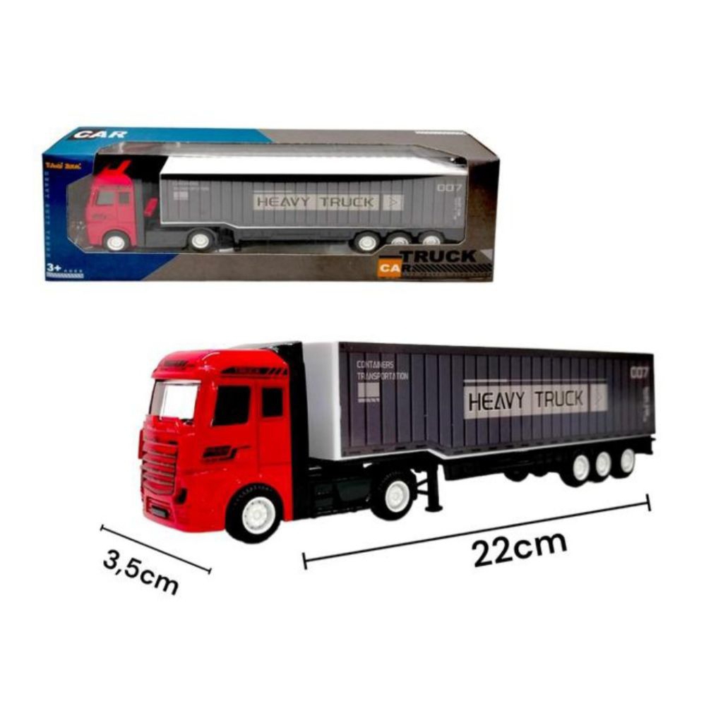 mainan anak diecast truk kontainer box