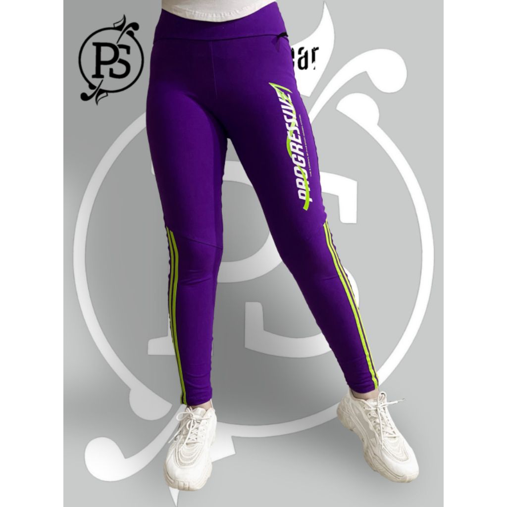 PYUR SPORT Legging panjang ungu.
