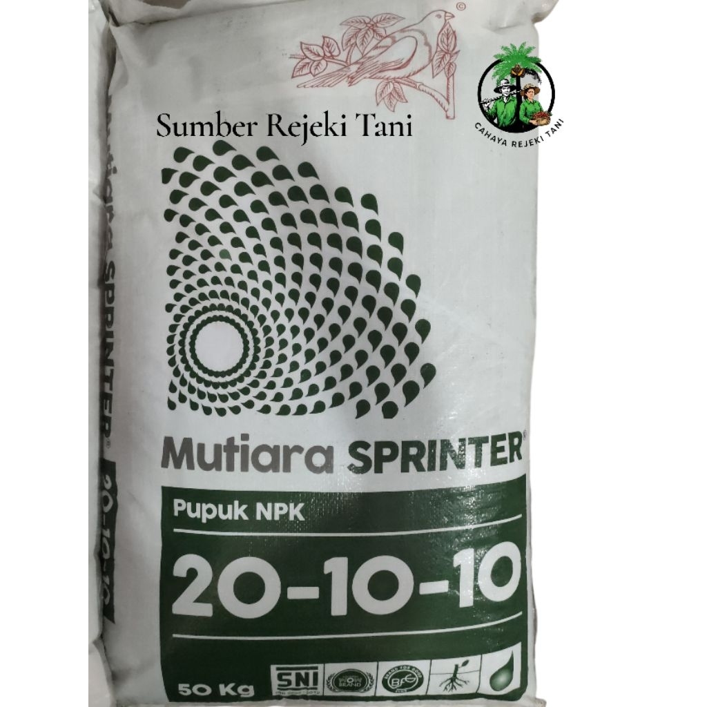 Pupuk NPK Mutiara Sprinter 20-10-10 original Meroke 50kg