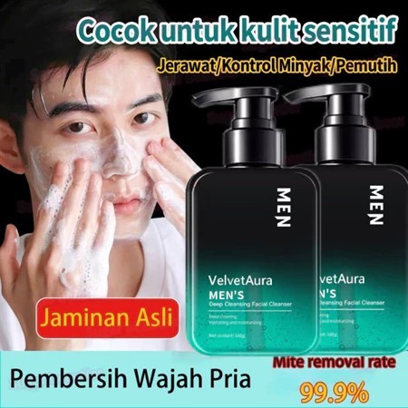 Pembersih Wajah Pria Pembersih Wajah Jerawat160g Pemutih Wajah Pria Tungau Pembersih Jerawat Dan Kom