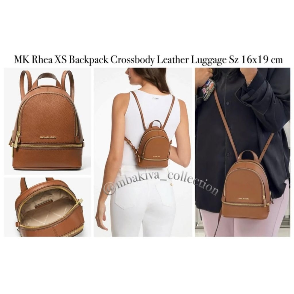 MK Rhea XS Backpack Crossbody Leather Luggage
