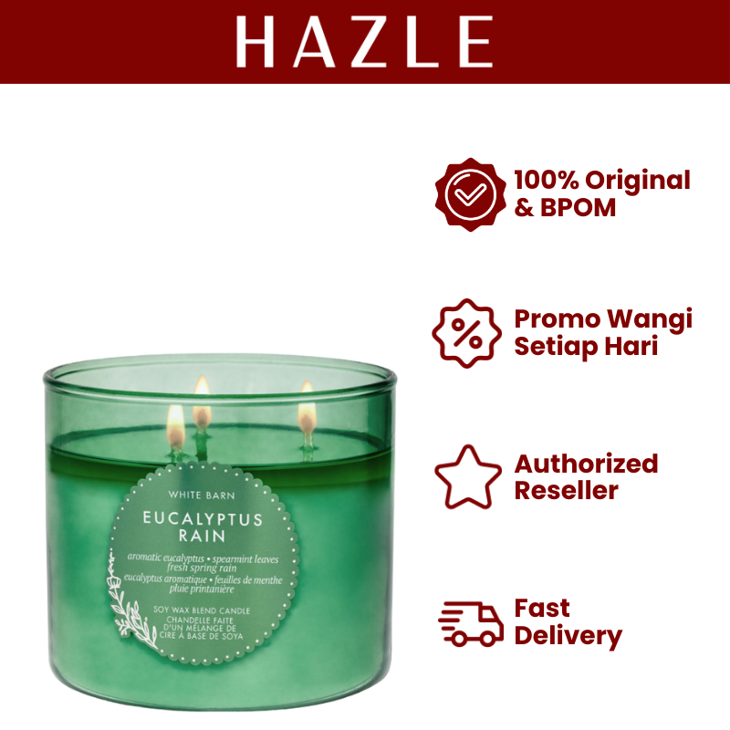 Bath & Body Works Eucalyptus Rain 3-Wick Candle 411 gr