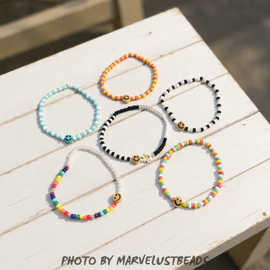 (marvelustbeads) Gelang Manik Korea Smile GS3 Bracelet BEST SELLER MURAH VIRAL KEKINIAN PRIA WANITA 