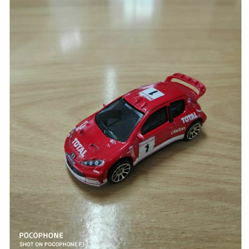 majorette Peugeot 206 WRC rally red total rallye monte Carlo merah langka vhtf loose bkn polo fiesta