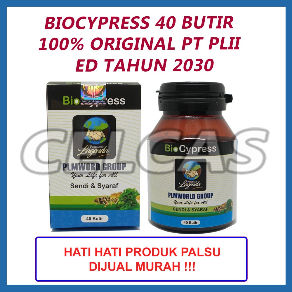 Biocypress 40 Butir Original Kemasan Baru PT PLII Untuk Sendi Dan Saraf