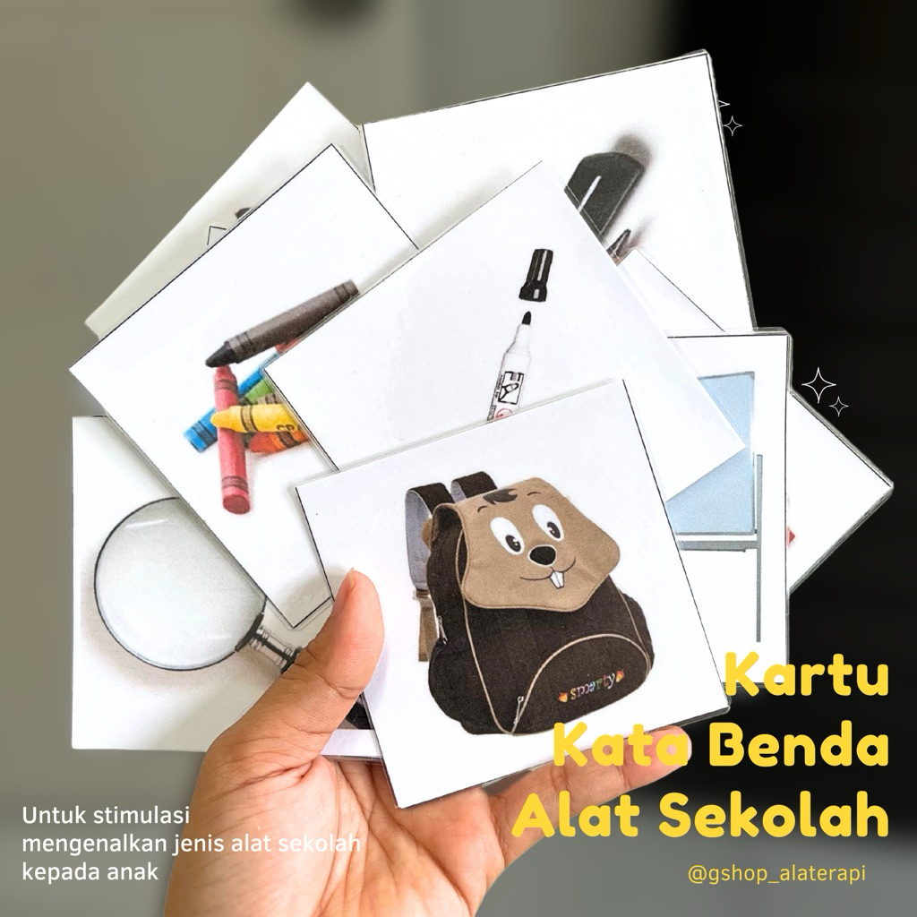 Kartu Kata Benda Alat Sekolah
