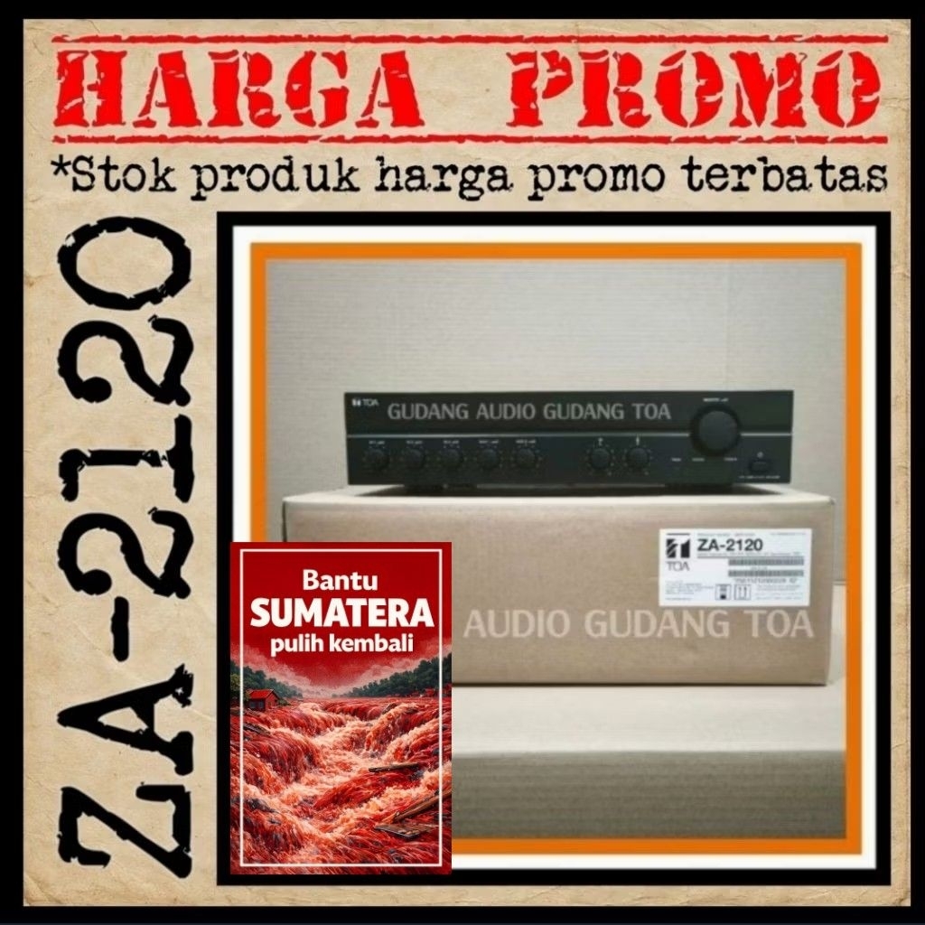 ZA-2120 POWER MIXER AMPLIFIER TOA ZA-120 AMPLI TOA ZA 2120 120 WATT
