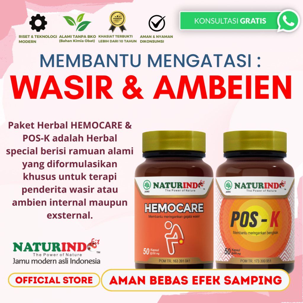 Obat Herbal Wasir Ambeien Hemocare Naturindo Obat Herbal Hemocare untuk Wasir Ambeien Infeksi dan Ra