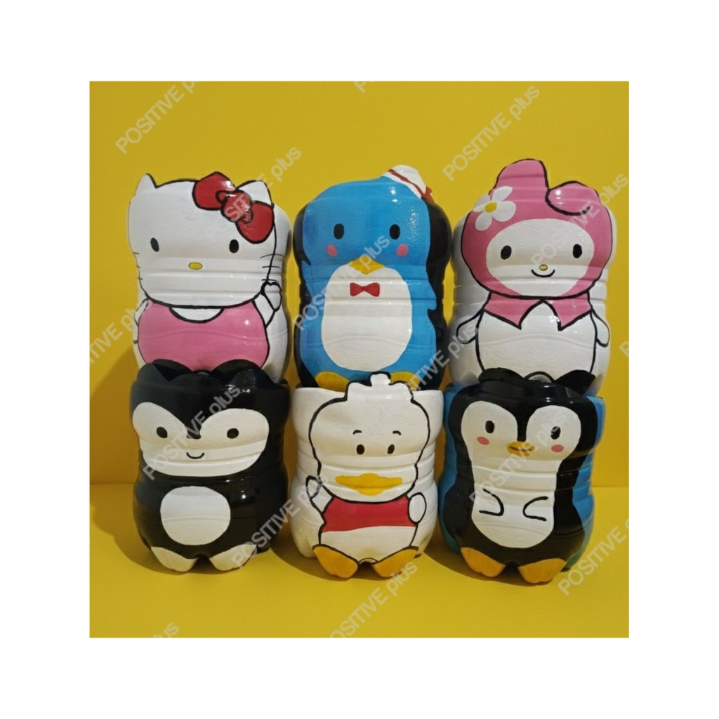 pot dari galon le minerale /pot karakter / prakarya pot bunga/ le minerale (sanrio series)