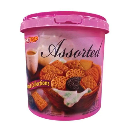 Biskitop Kaleng Assorted 400gr - Ember Plastik / Biskitop Assorted Ember Plastik 400 gr