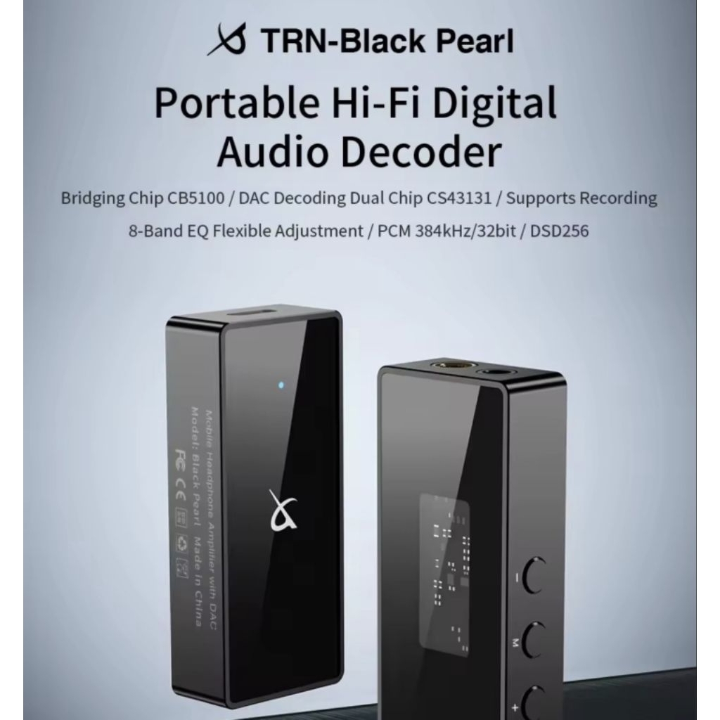 TRN Black Pearl Dual CS43131Portable USB DAC Amplifier Converter