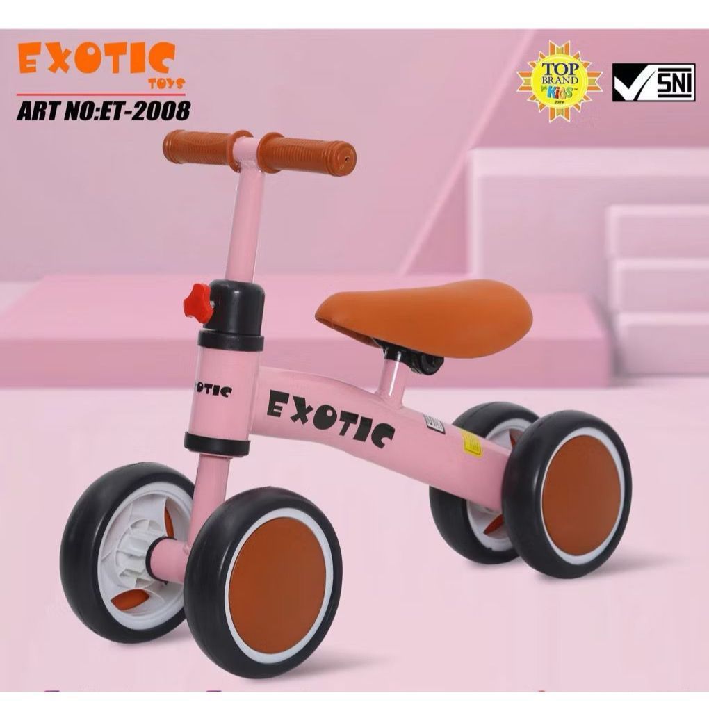 EXOTIC TOYS Balance Bike Roda 4 ET-2008 / Sepeda anak / Sepeda Keseimbangan Anak