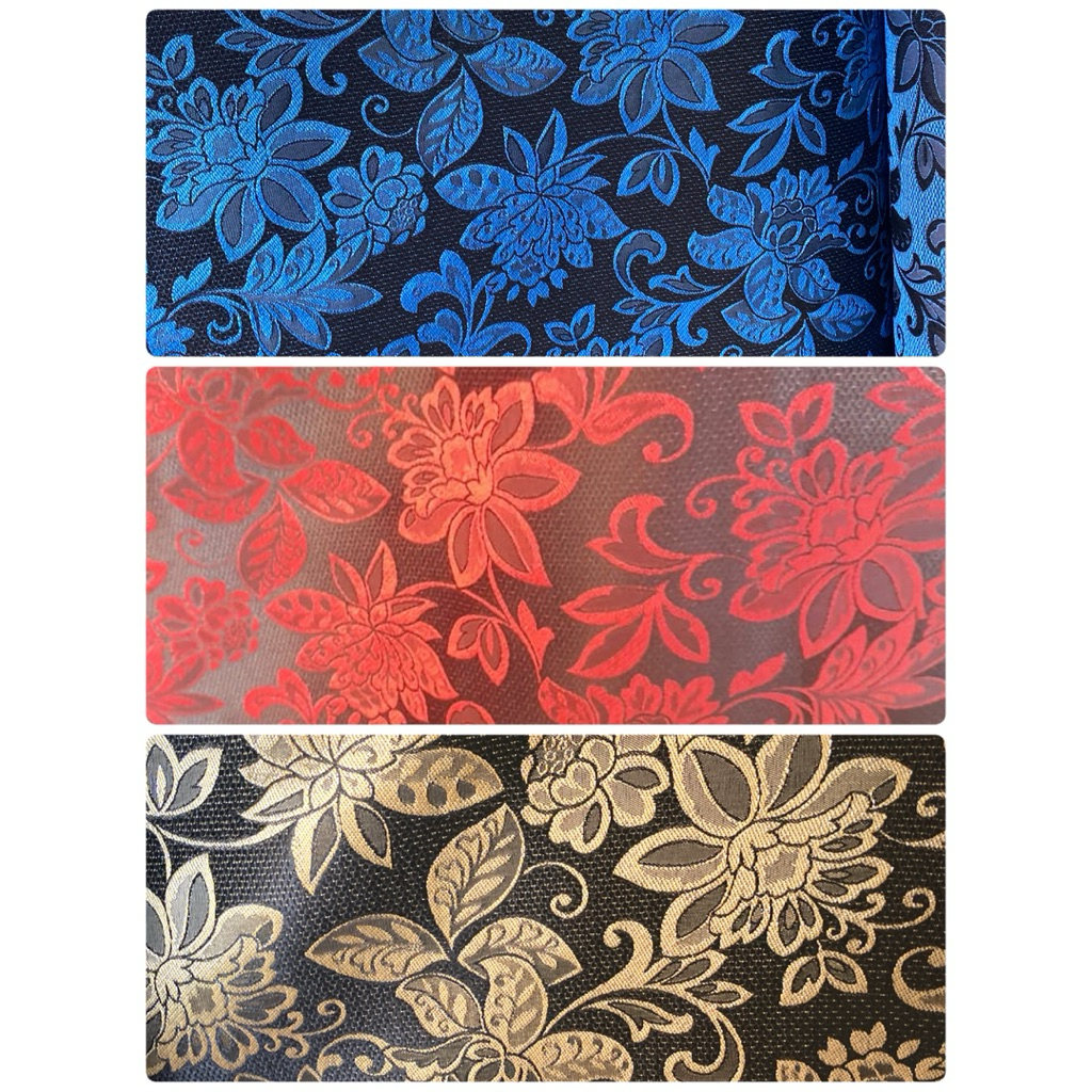 Kain Sofa Eboni motif Bunga