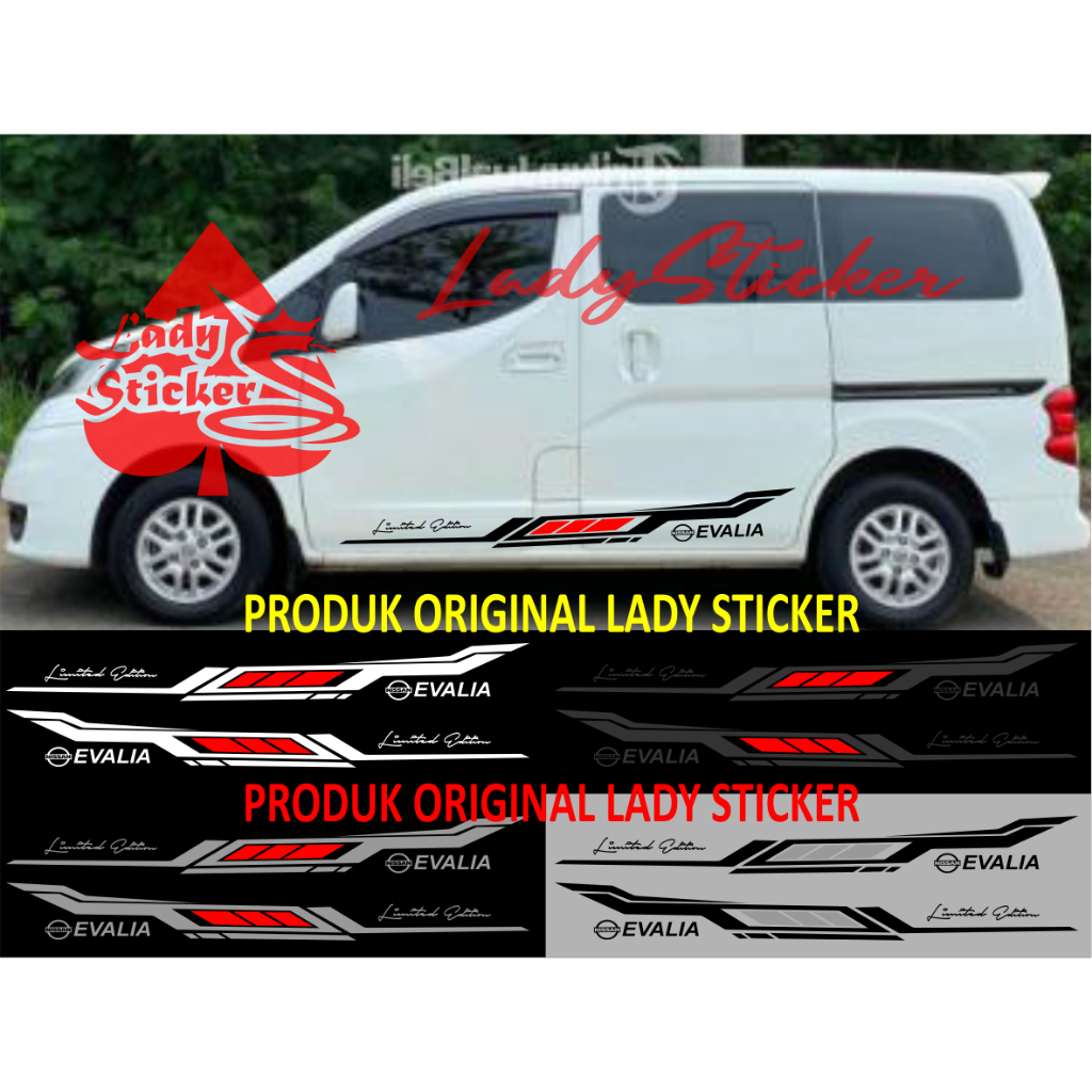 Cutting sticker mobil evalia sticker stiker mobil nissan evalia