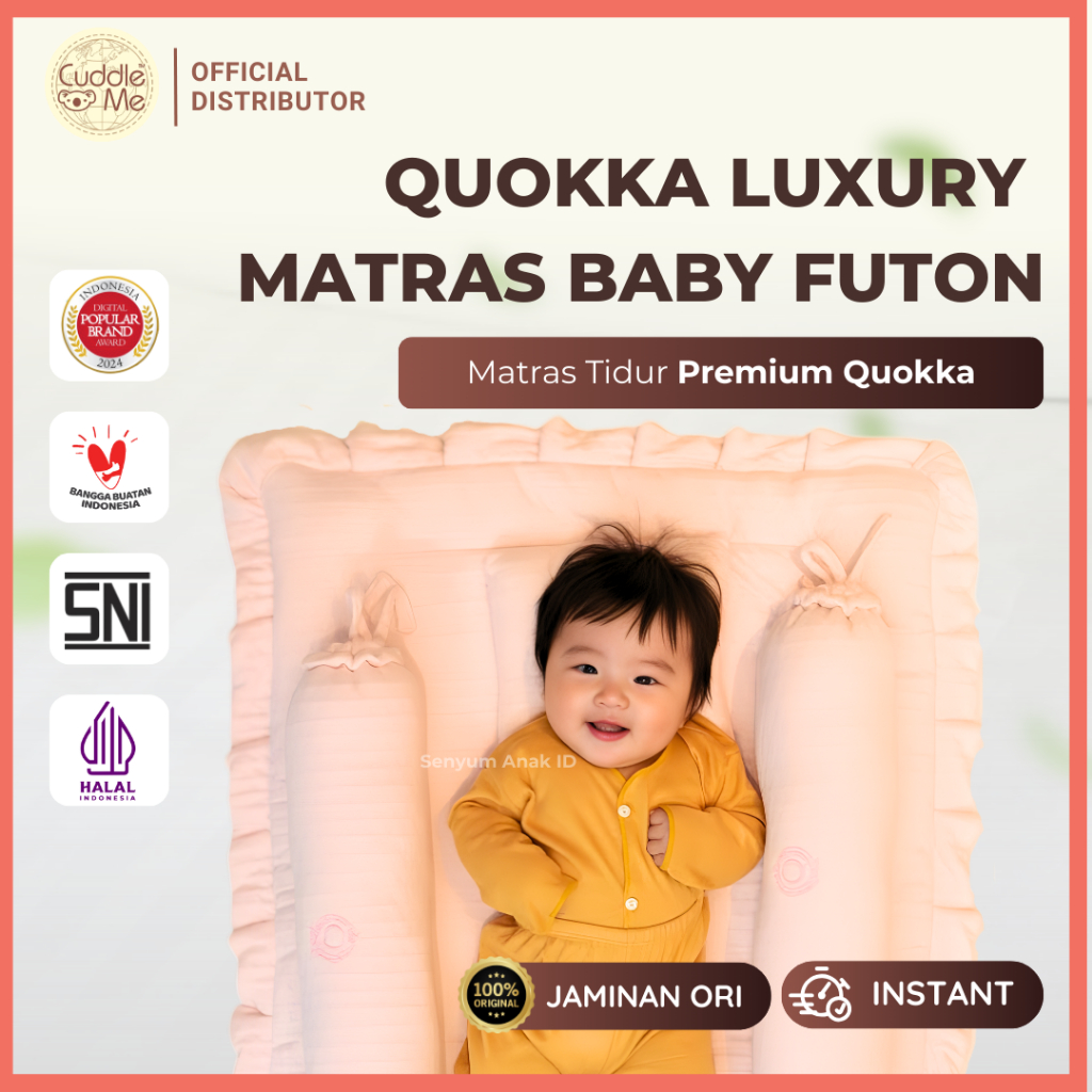 Quokka Luxury Matras Alas Tidur  Bayi - Baby Futon Set Premium Bantal Guling Anti Peang