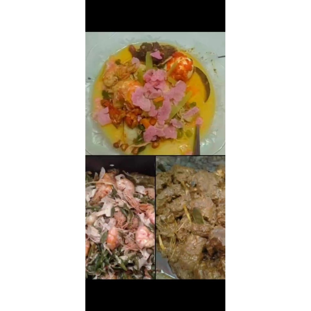 Lontong Medan Komplit dengan rendah daging