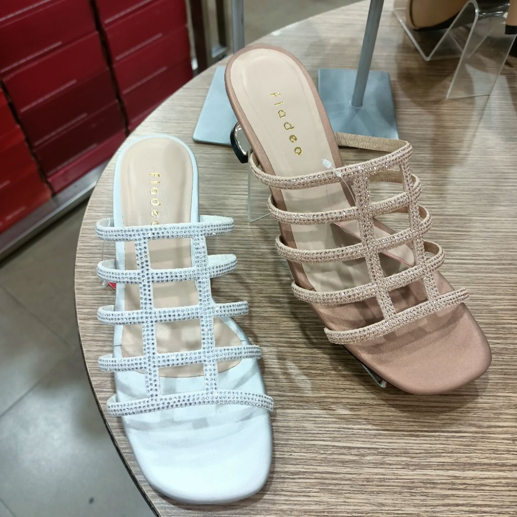 sandal wanita heels pesta 5cm FLADEO original