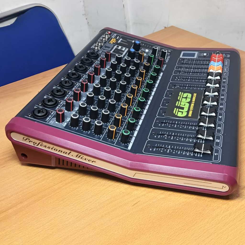 Mixer 8 chanel RZS Original bluetooth efect reverb