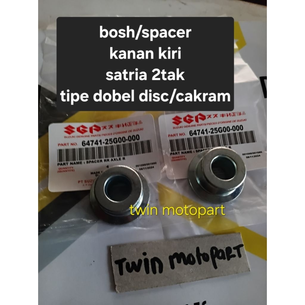 boshing bosh roda belakang kanan kiri satria 2tak hiu lumba spacer kiri kanan original