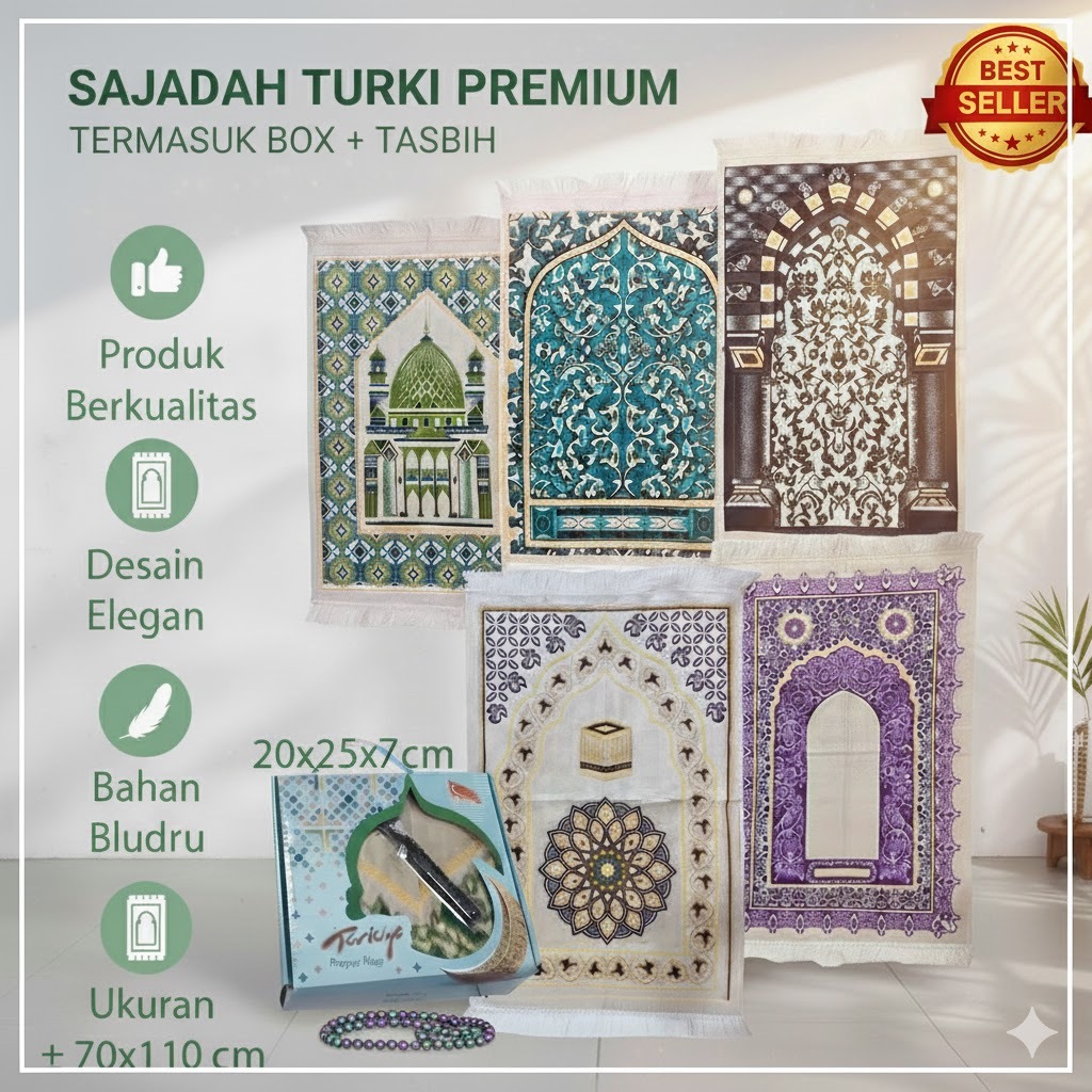 sajadah turki premium include box