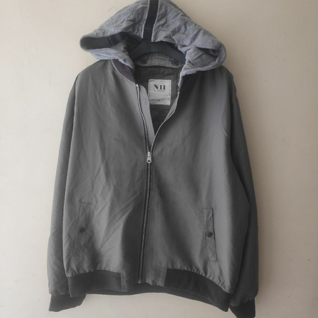 BOMBER JACKET HOODIE TEBAL BY NII GREEN ARMY