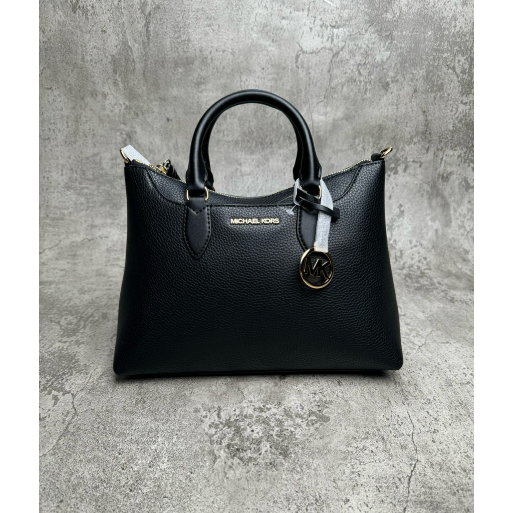 Mk austen satchel vanilla black bag
