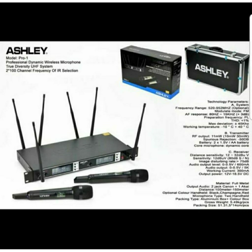 Mic wireless Ashley Pro 1 original