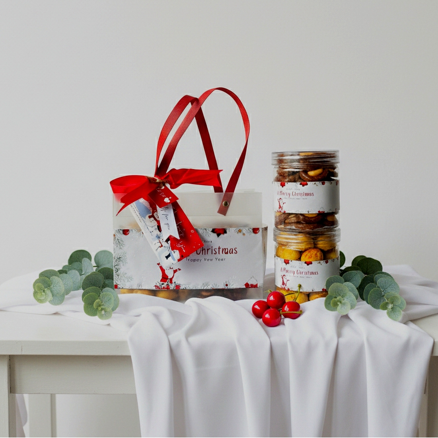 HAMPERS NATAL GIFT BOX HADIAH FREE KARTU UCAPAN PROMOSI JABATAN WISUDA PERNIKAHAN ULANGTAHUN UCAPAN 