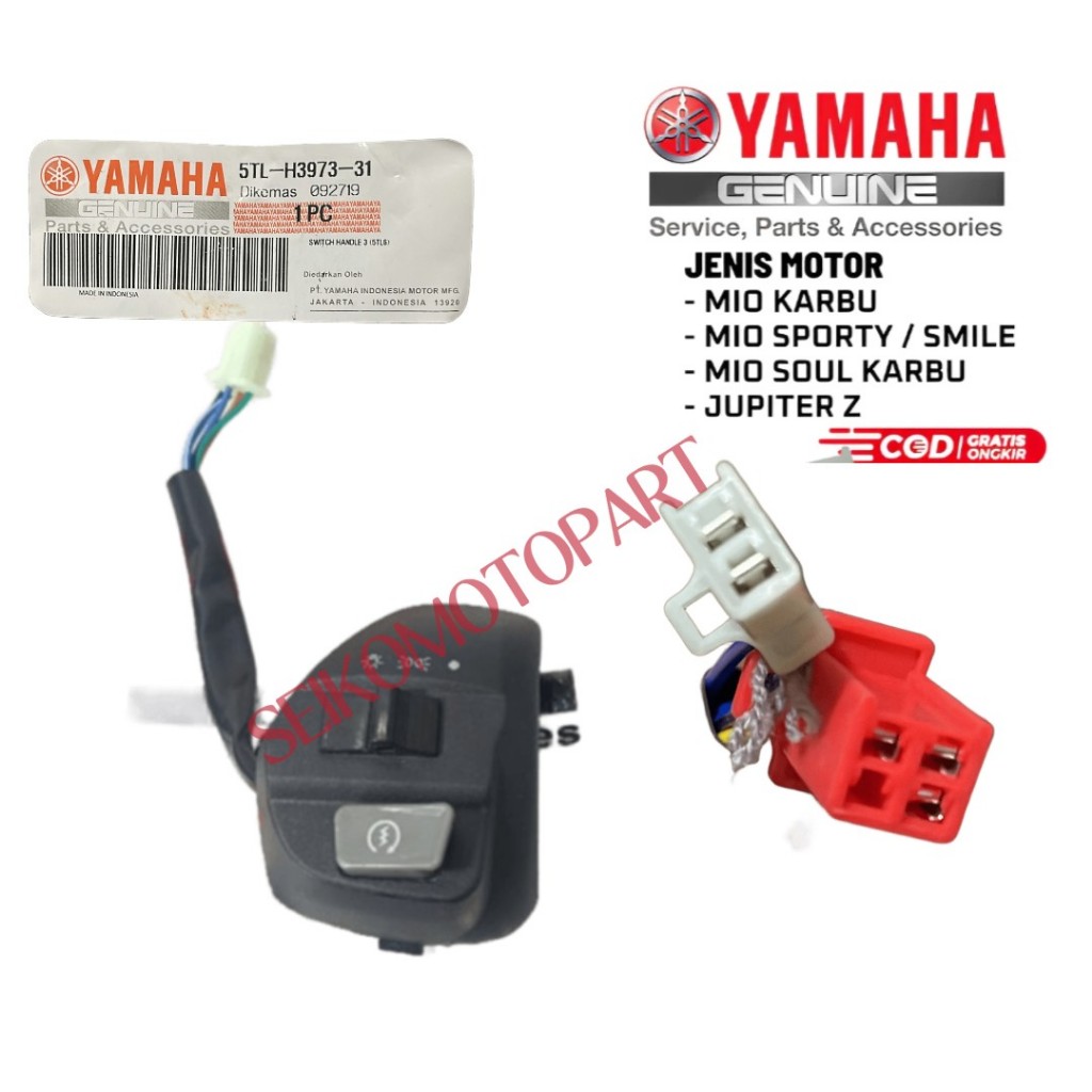 Holder Saklar Kanan Tombol Starter On Off Lampu Motor YAMAHA MIO LAMA, SPORTY SMILE,  MIO J, XEON, S