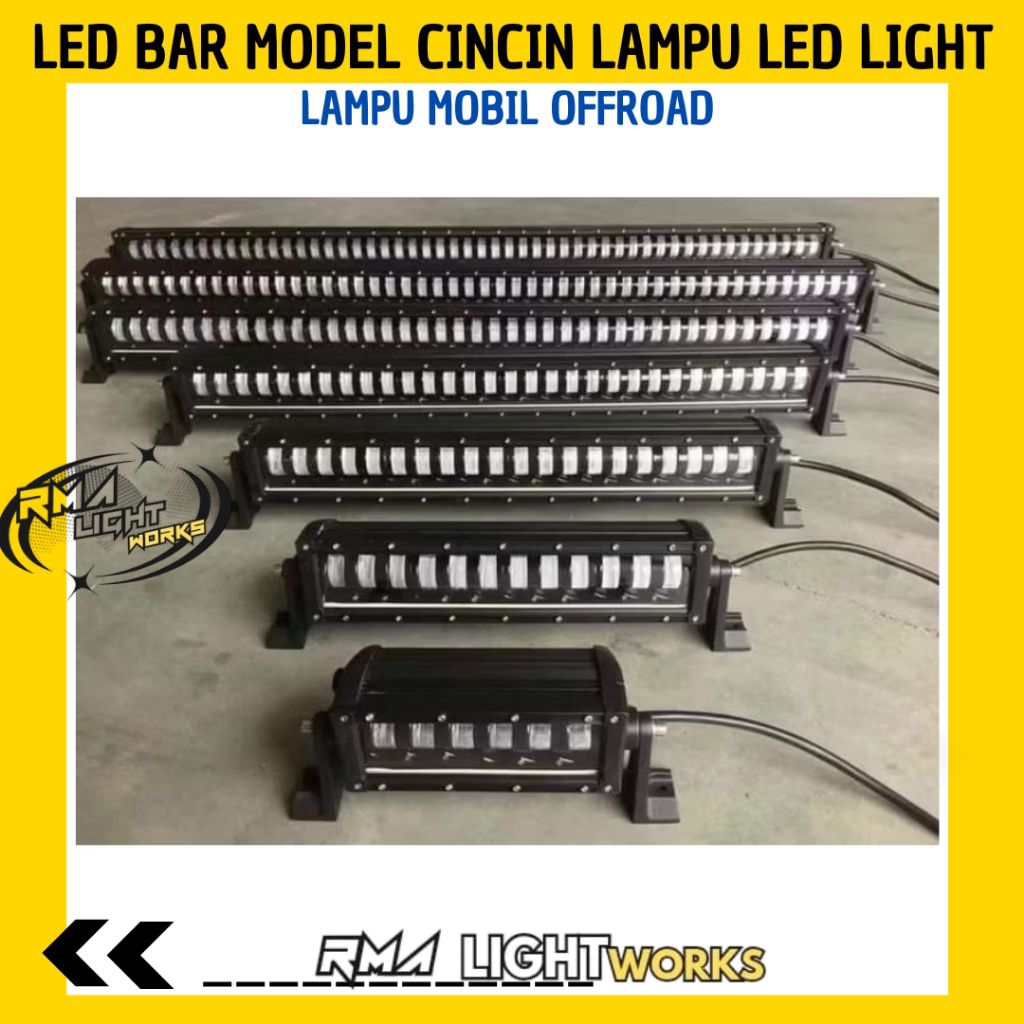 LED BAR MODEL CINCIN LAMPU LED LIGHT BERCINCIN LAMPU MOBIL OFFROAD