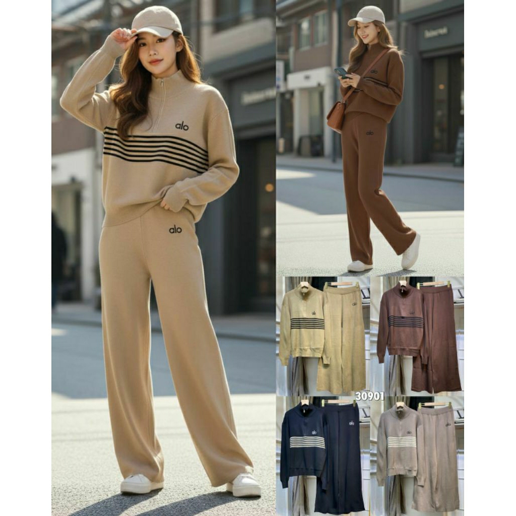 set alo knit polos kekinian