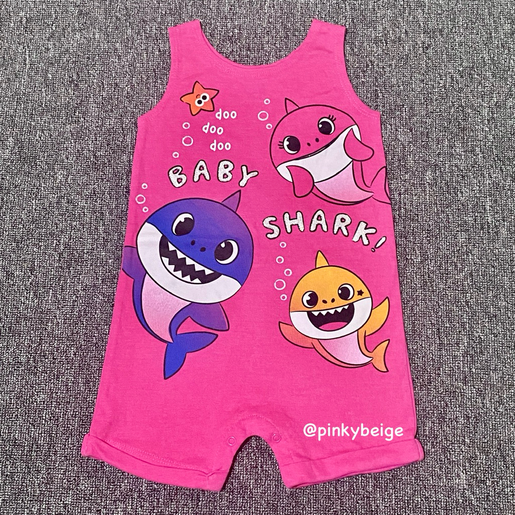 Baju Anak Bayi Romper Pinkfong Baby Shark Fuchsia