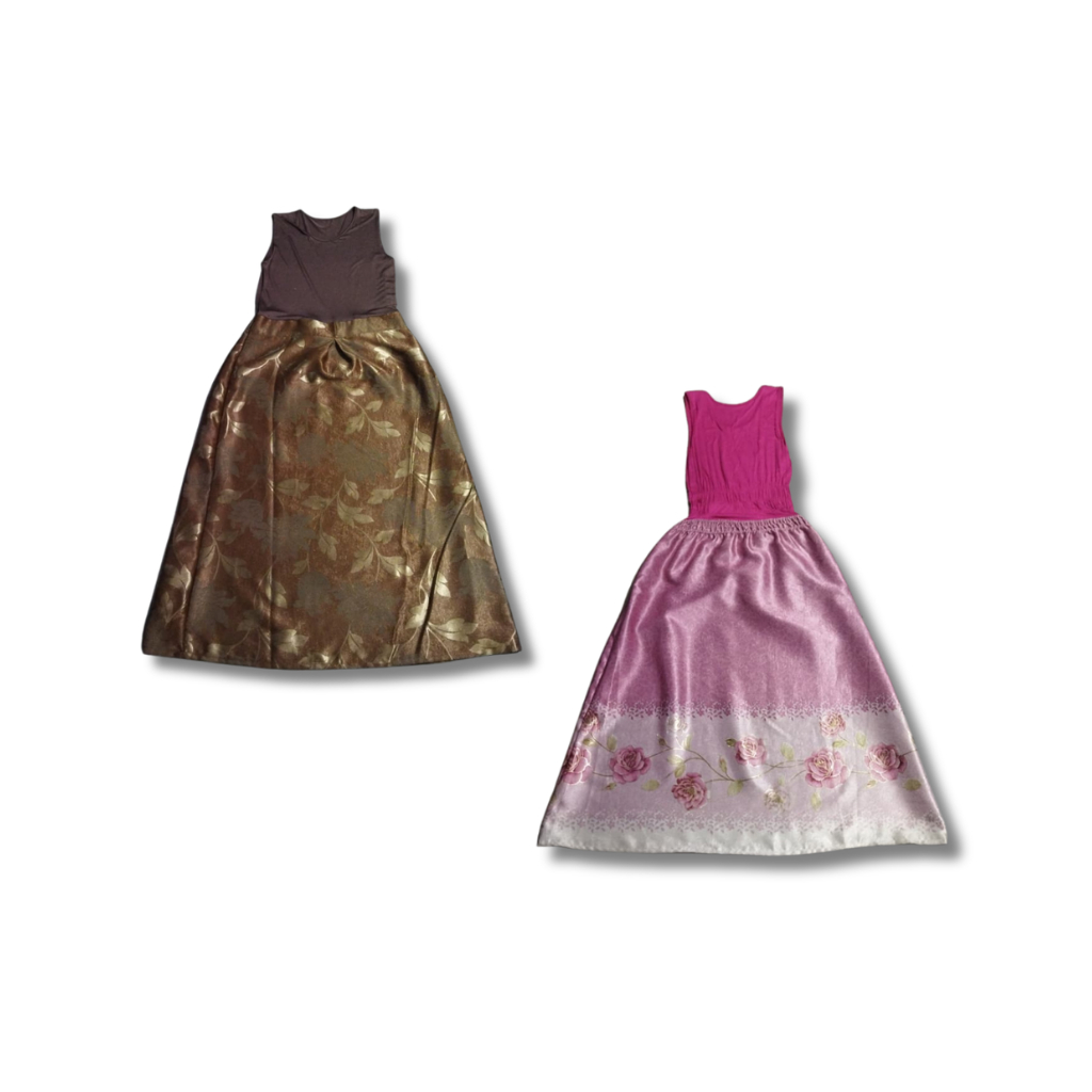 Midi Dress Perempuan Remaja Tanggung Usia 9-13 Tahun All Size