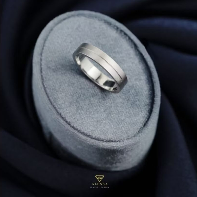 Cincin Single Pria Palladium 10%