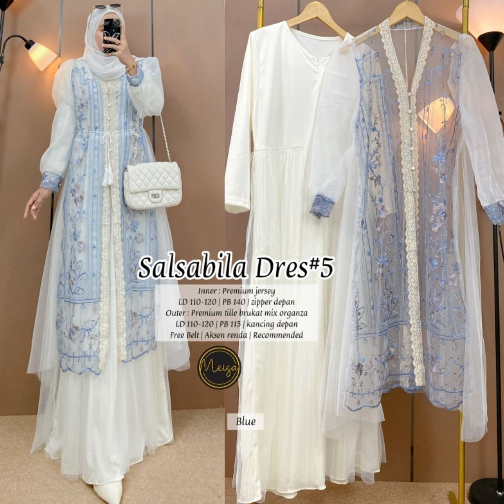 Gamis Dress Wanita Kondangan Best Seller Salsabila Dres#5  by Meisa