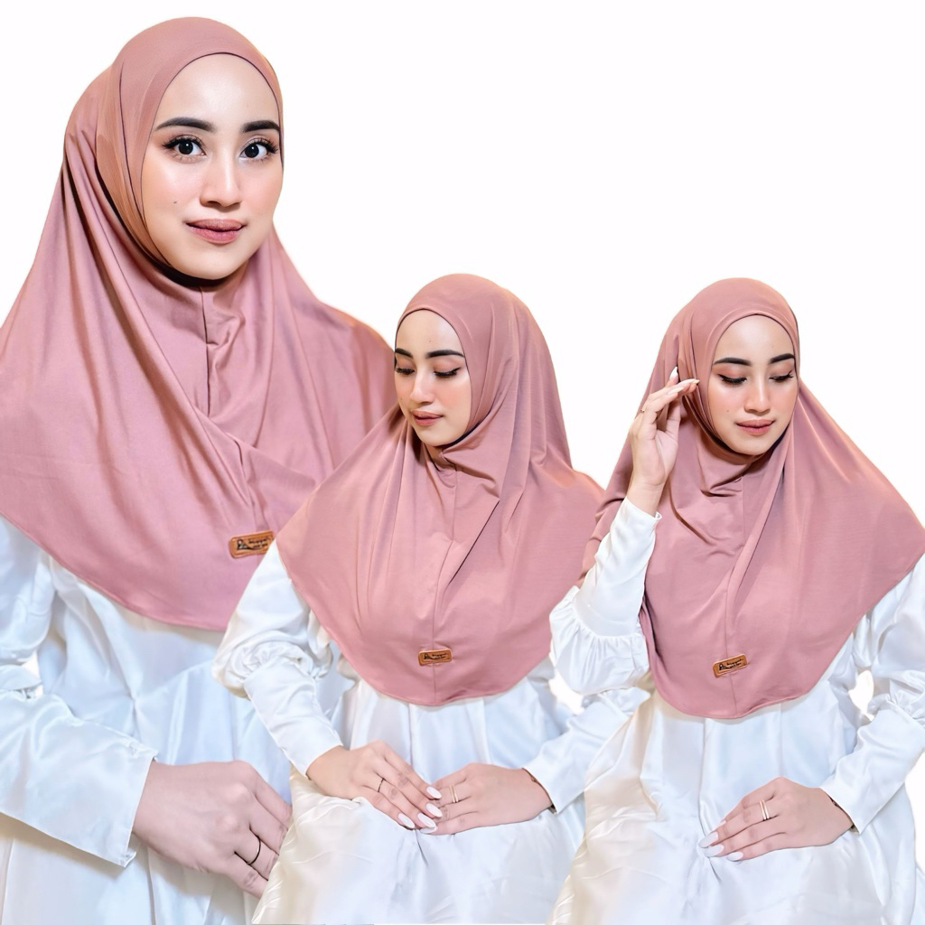HIJAB BERGO NO  PET • HIJAB INSTAN NON PET JERSEY PREMIUM • BERGO TANPA PET JERSEY