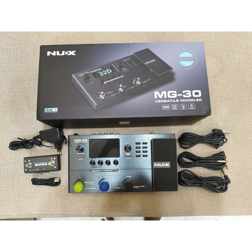 Efek Gitar NUX MG-30 NU-X MG30 MG 30 Second Like New + Packing kayu