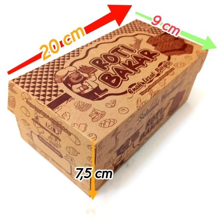 Box Roti Bakar isi 100 Lembar 20x9x7,5 cm