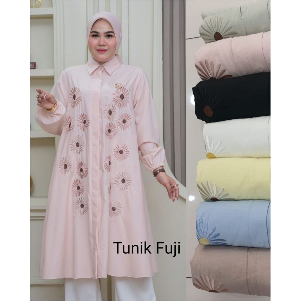 TOP TUNIK FUJI WINODY//LONG TUNIK WANITA KEKINIAN//TUNIK WINODY KEKINIAN//LD120CM//PB90-/+
