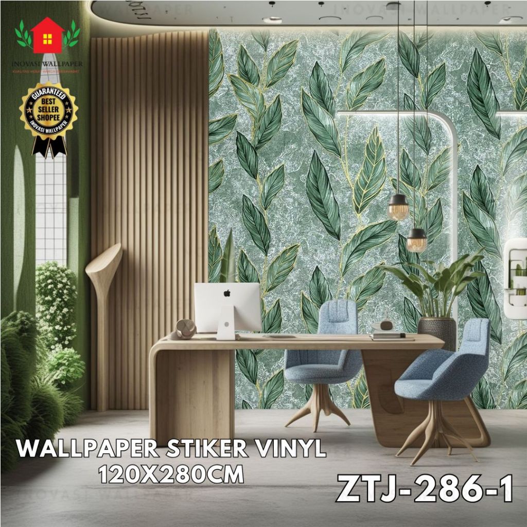 Wallpaper Vinyl Foam Roll Motif Elegan Modern Wallpaper Dinding Rumah Minimalis Ukuran 120x280