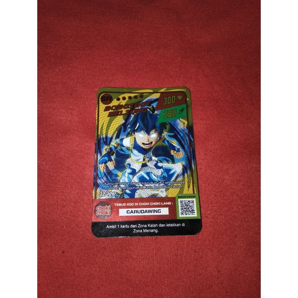 kartu Choki Choki Boboiboy beliung sr rare