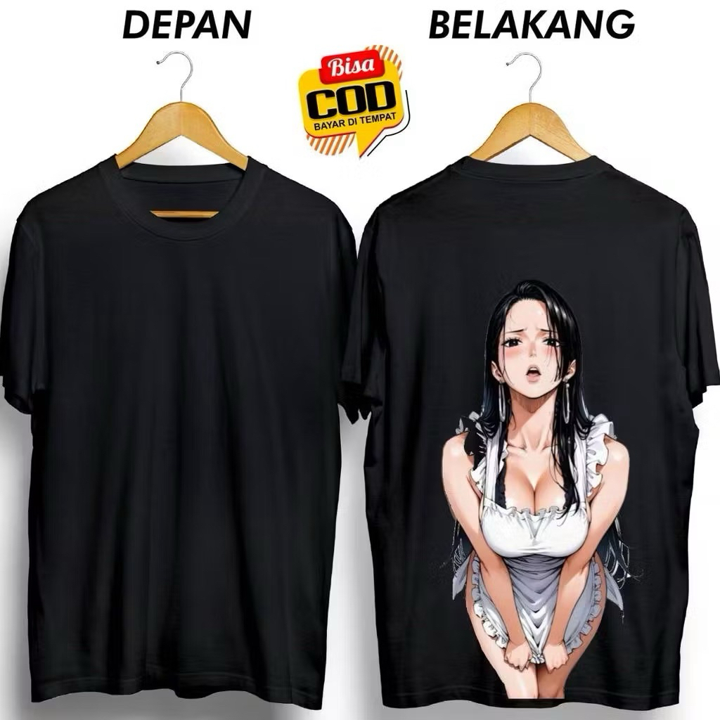 KAOS ATASAN DISTRO PRIA HANTU CEWE ANIME SEKSI